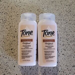 2 Tone Professional Cocoa Butter Original Hand & Body Lotion 12 oz Each HTF